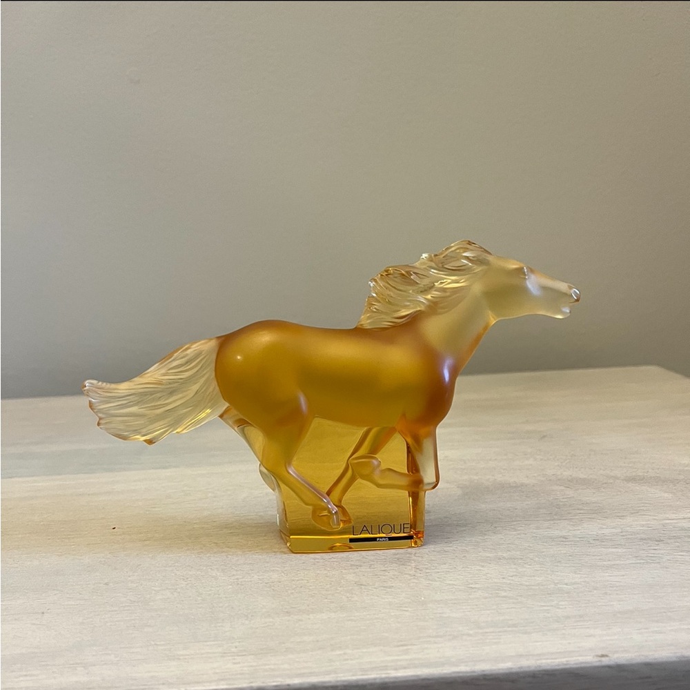 Lalique Amber Horse Figurine